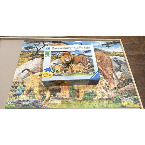 Ravensburger Lions pride forest wild animals Puzzle 500 large pieces complete - Picture 2 of 7